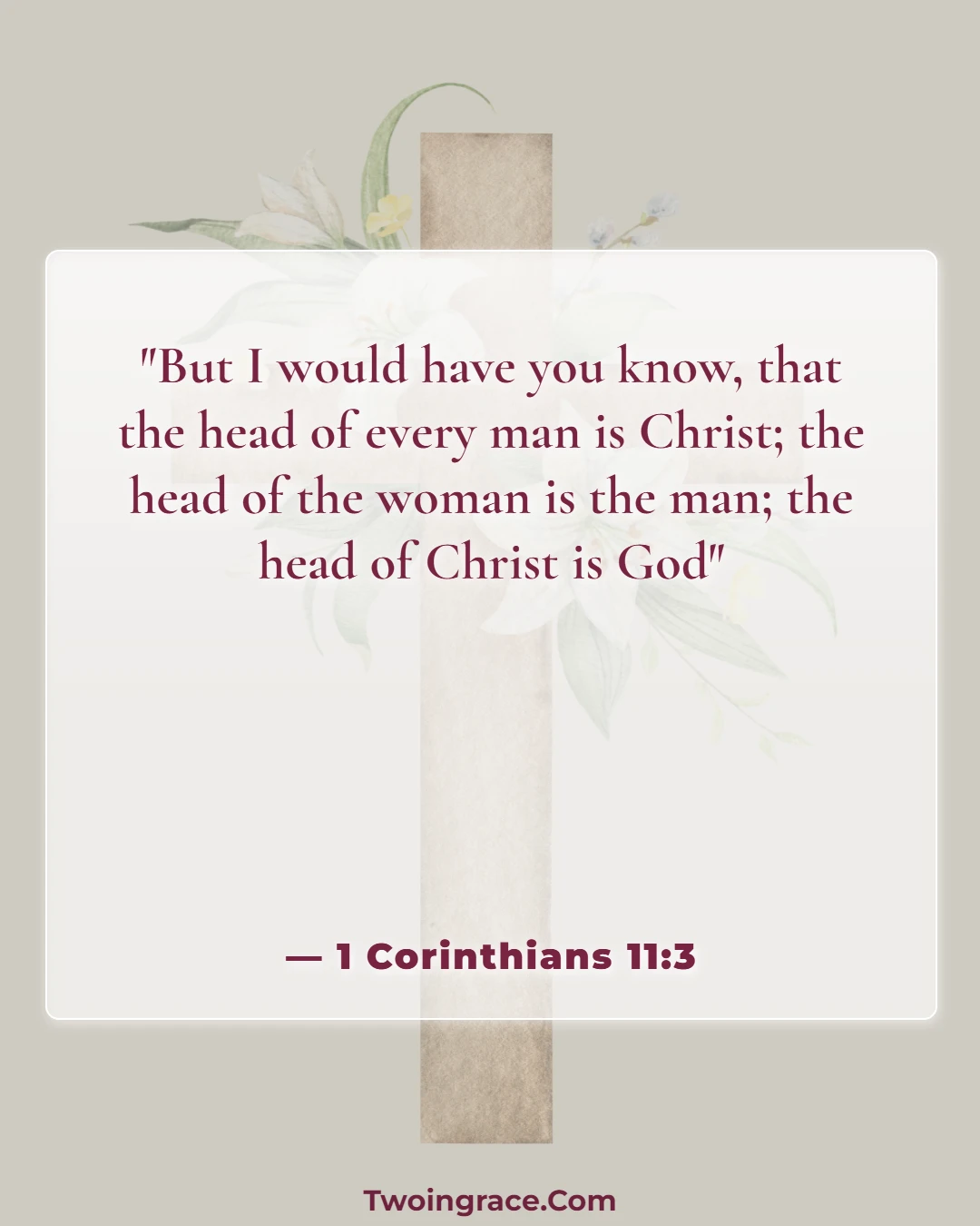 Bible Verse (1 Corinthians 11:3)