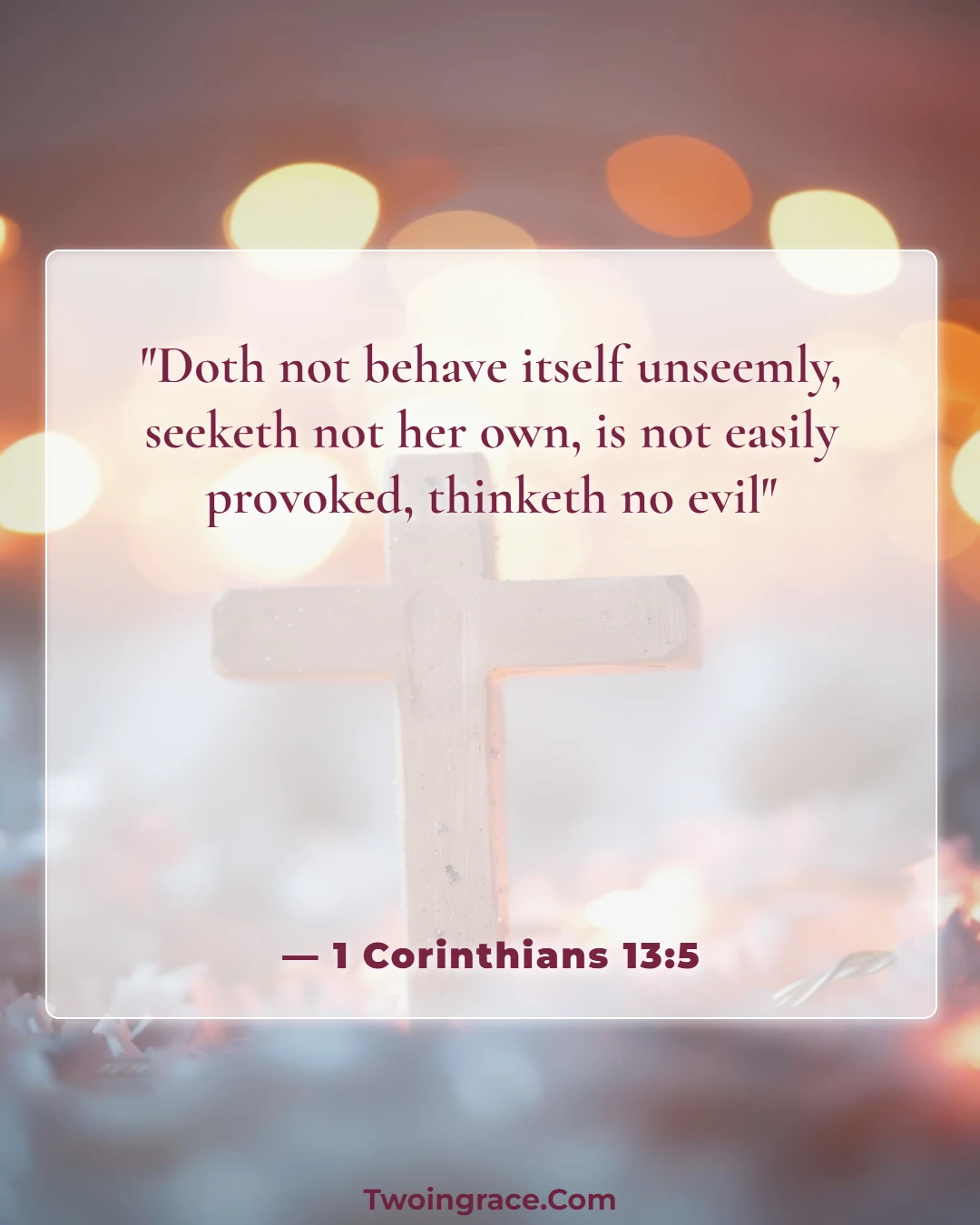 Bible Verse (1 Corinthians 13:5)