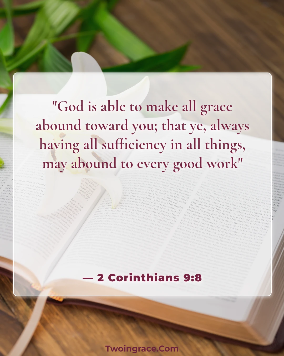 Bible Verse (2 Corinthians 9:8)
