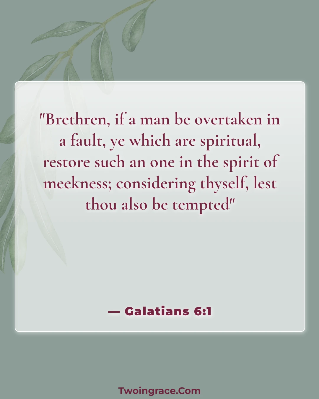 Bible Verse (Galatians 6:1)