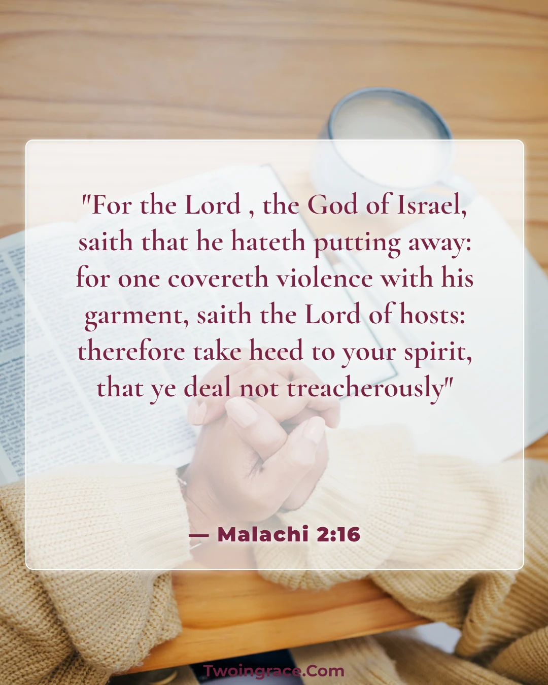 Bible Verse (Malachi 2:16)
