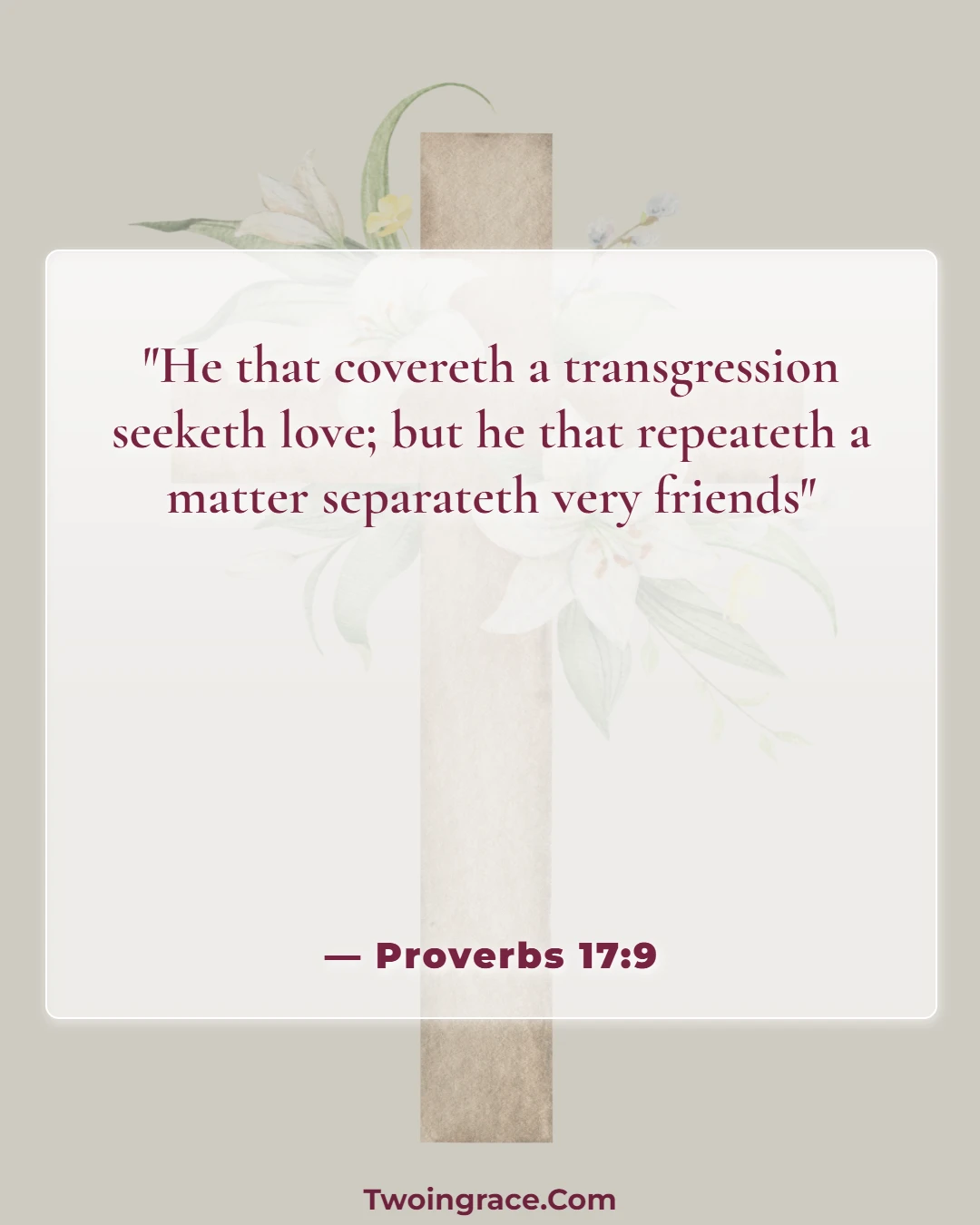Bible Verse (Proverbs 17:9)