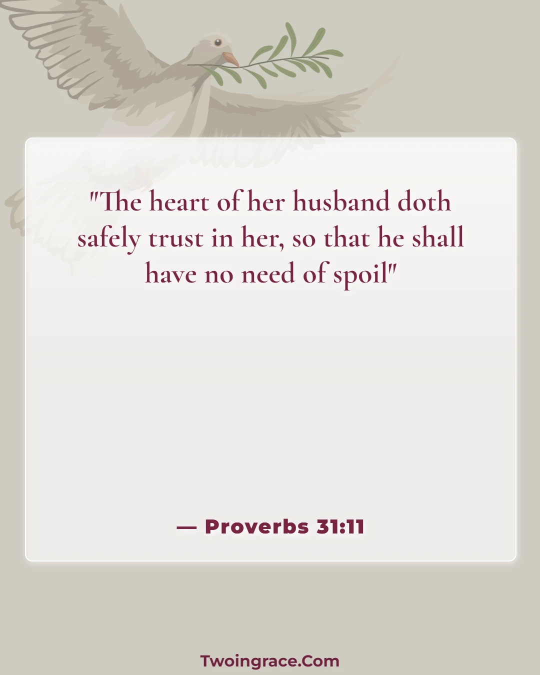Bible Verse (Proverbs 31:11)