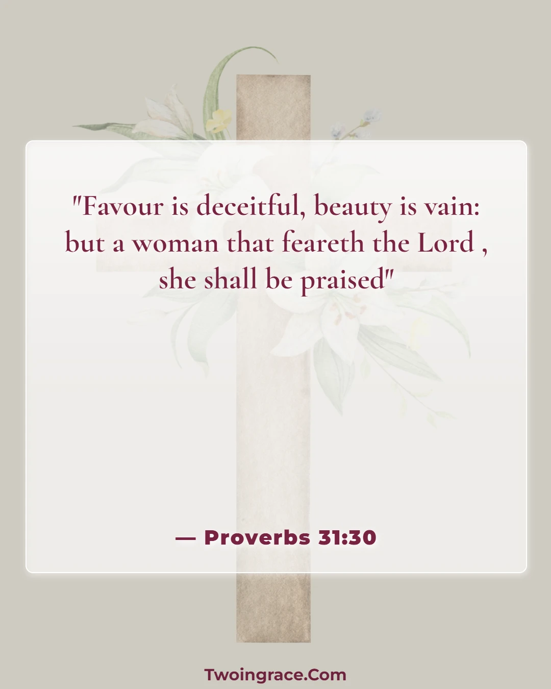 Bible Verse (Proverbs 31:30)