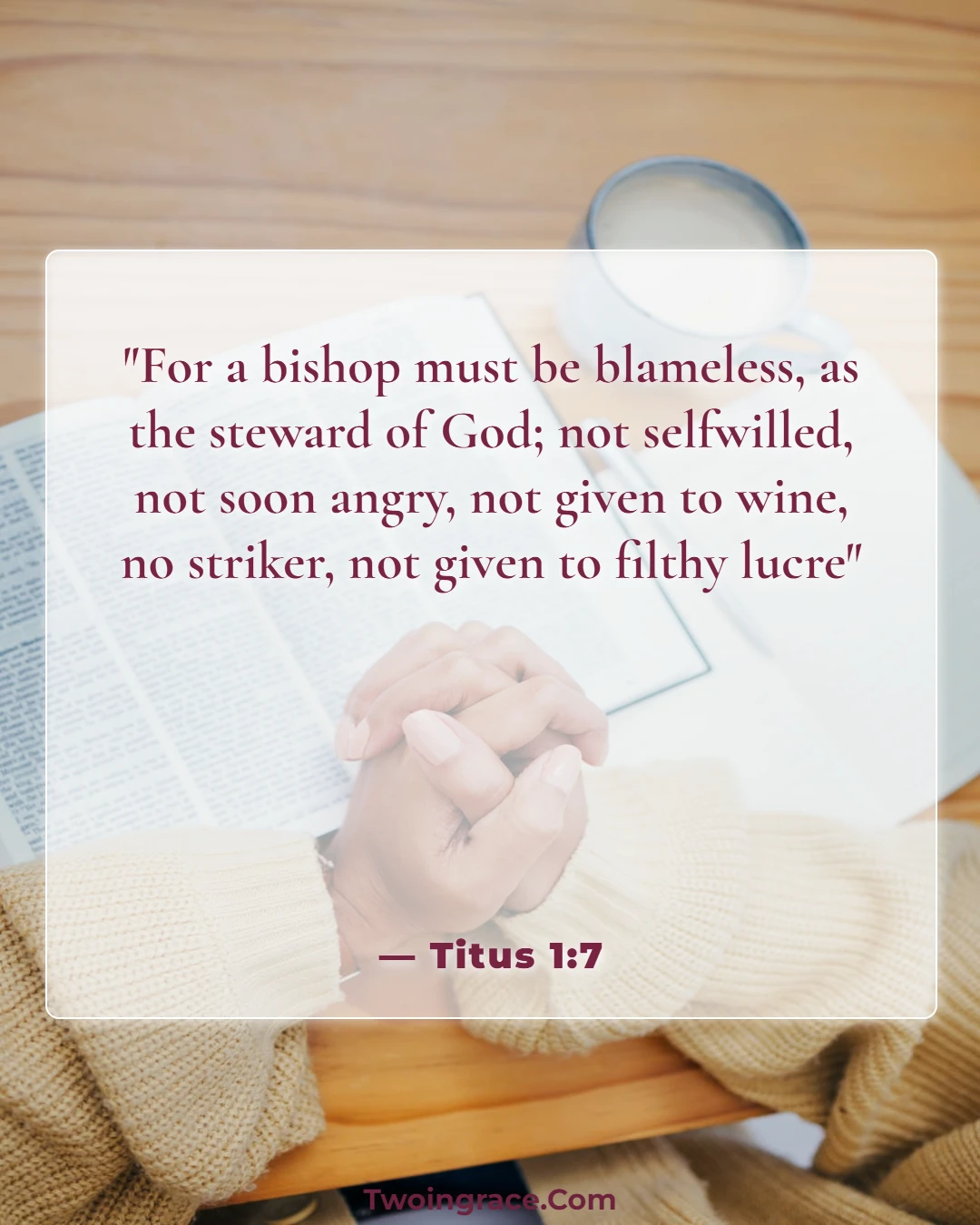 Bible Verse (Titus 1:7)